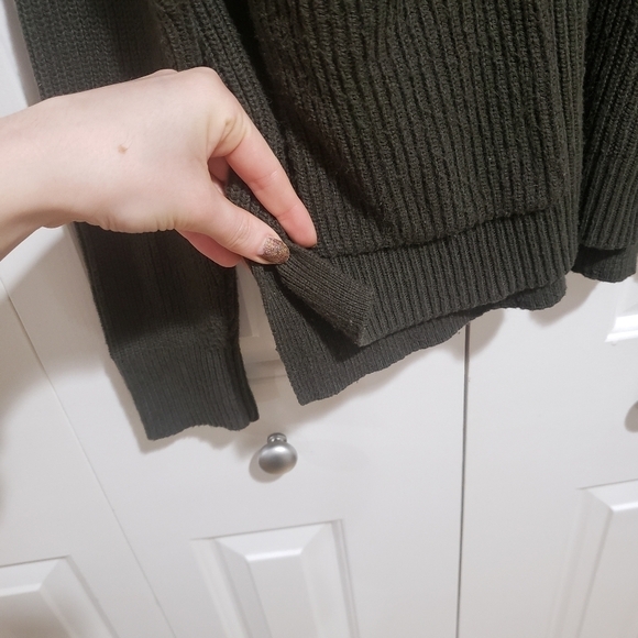 Madewell Patch Pocket Pullover Sweater in Olive Green Size Small - Picture 7 of 10